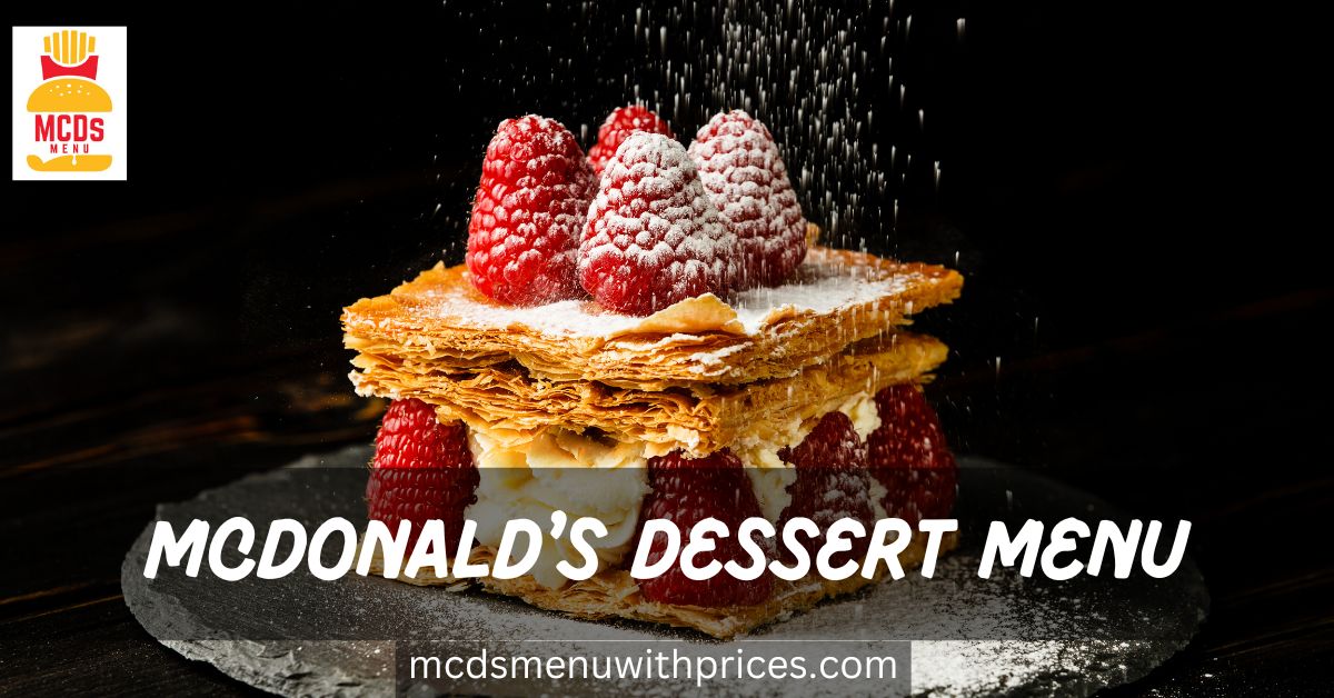 McDonald's dessert Menu