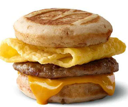 Sausage egg cheese mcgrildes