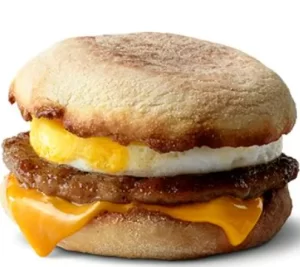 Sausage mcmuffin with egg