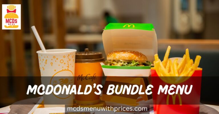 McDonald's bundle Menu