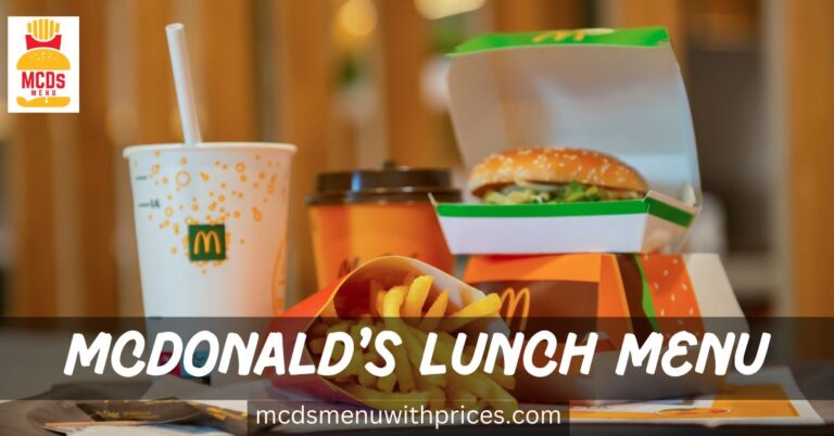 McDonald's Lunch Menu