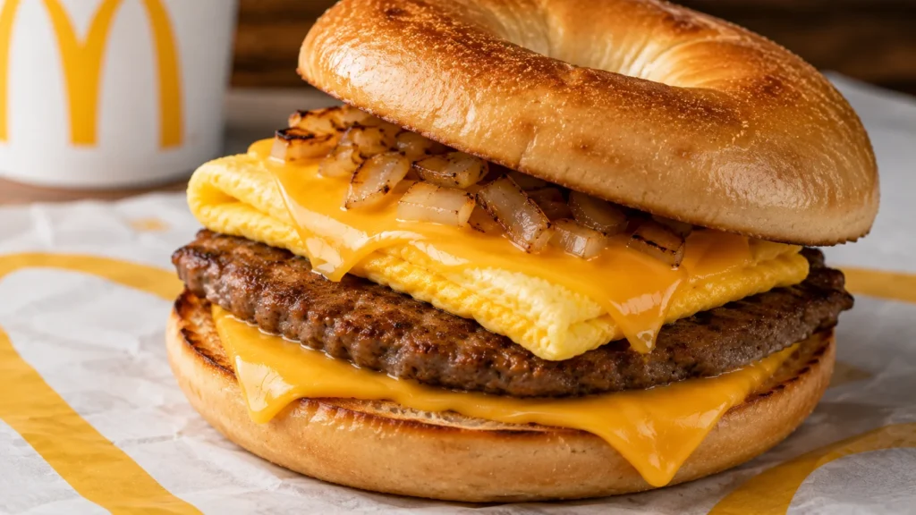 mcdonald's steak bagel
